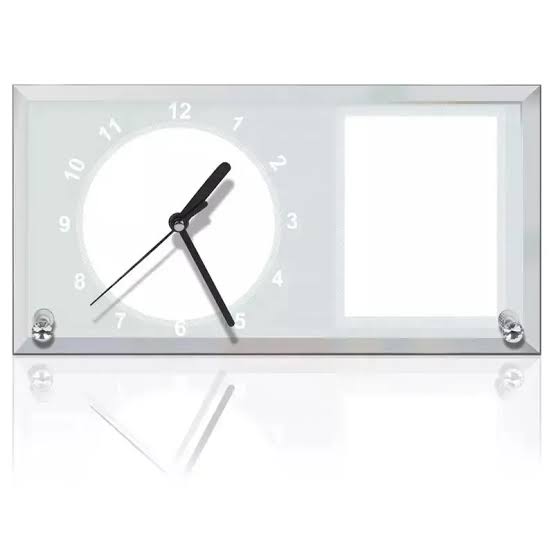 Horloge en verre sublimation